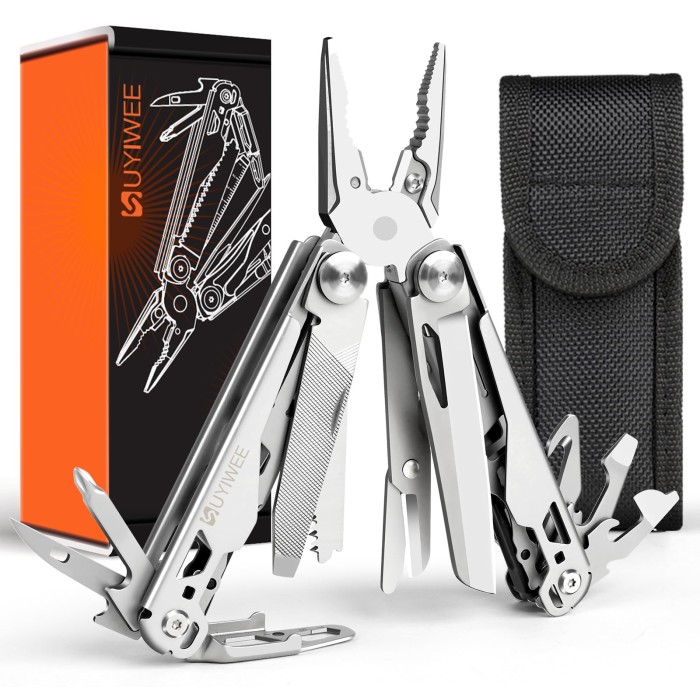 Multitool 16 In 1 Con Martello - Regalo Uomo - Utensile Portatile Da Campeggio E Fai Da Te - EDC Gadget Con Custodia