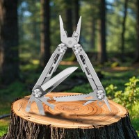Multitool, 14-in-1 Stainless Steel Foldable Multi Tool with Wire Cutter, Knife, Saw, Screwdrivers, Bottle/Can Opener, Multitools with Pocket Clip for EDC, Camping, Hiking, Repairing
