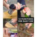 Multitool, 14-in-1 Stainless Steel Foldable Multi Tool with Wire Cutter, Knife, Saw, Screwdrivers, Bottle/Can Opener, Multitools with Pocket Clip for EDC, Camping, Hiking, Repairing